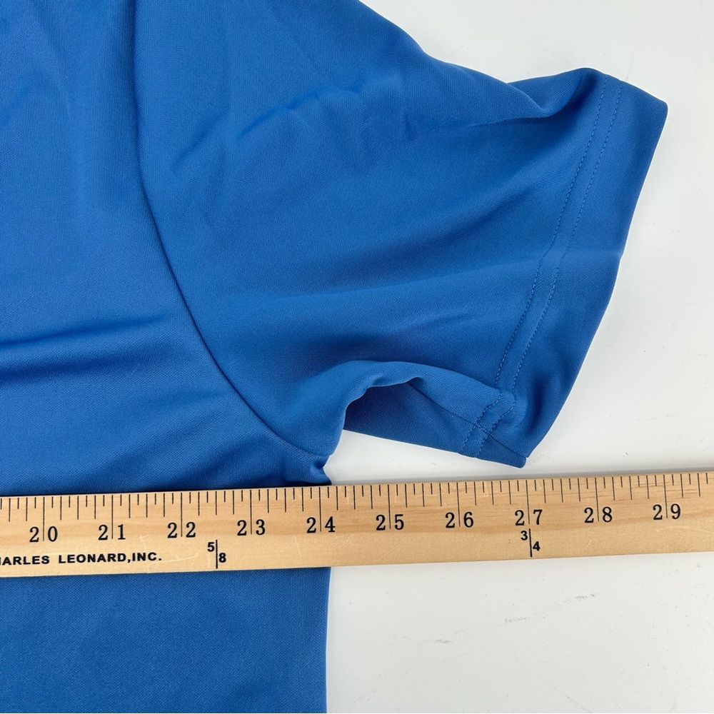 Adidas Polo Shirt Mens XL Blue Primegreen Performance Golf Short Sleeve - Picture 7 of 8